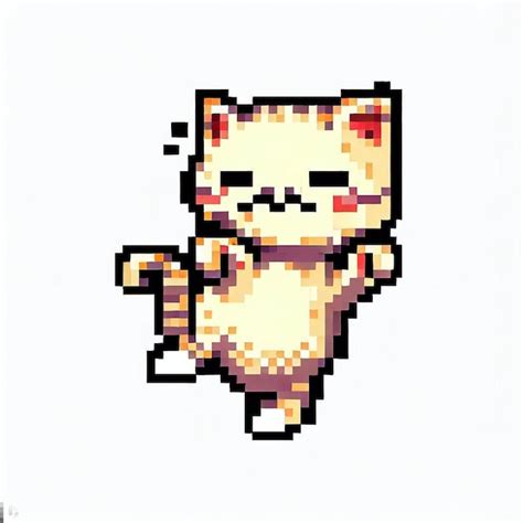 Premium Ai Image Cute Cat Pixel Art