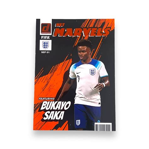 Bukayo Saka Net Marvels Orange 2022 23 Donruss Soccer England National Team