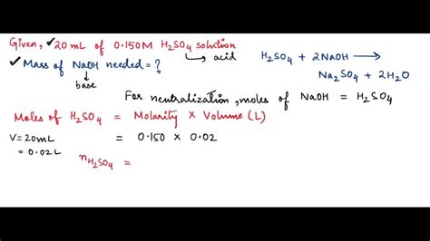 Solved How Many Ml Of A 1875 M Naoh Solution Are Needed To Neutralize All Of The Protons In 15