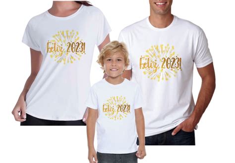 Kit Família Reveillon natal 3 Peças Personalizadas Ano Novo