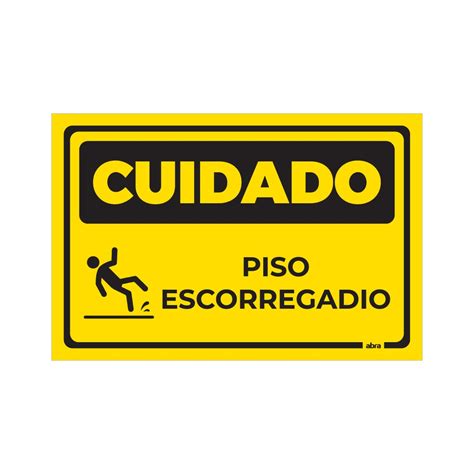 Placa De Sinaliza O Cuidado Piso Escorregadio Pvc X Cm Shopee Brasil