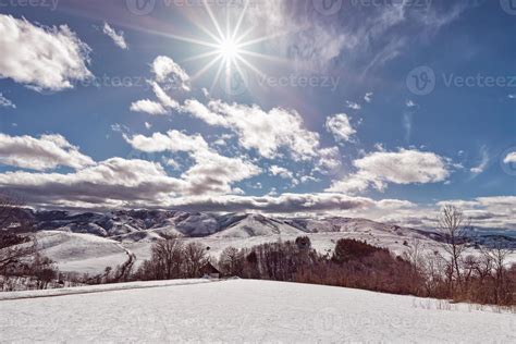 Mountain Zlatibor, Serbia at winter. Beautiful landscape in winter, a