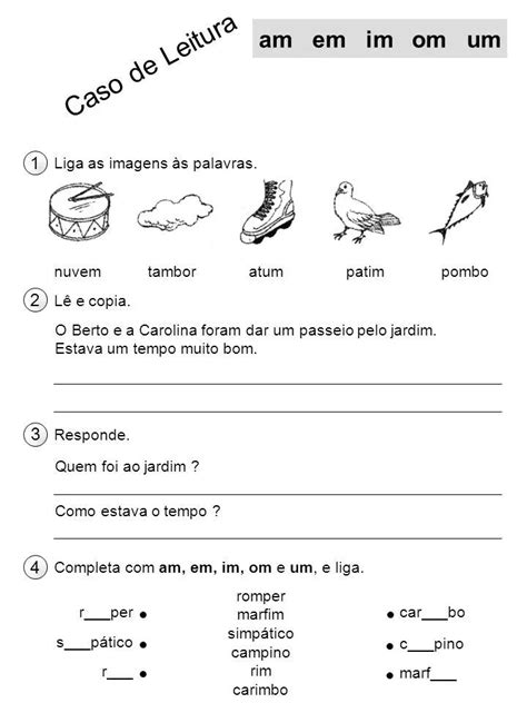 Atividade Am Em Im Om Um Worksheet Hot Sex Picture