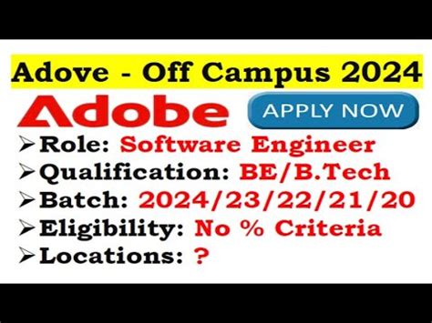 Adobe Is Hiring Batch Required Skills Location