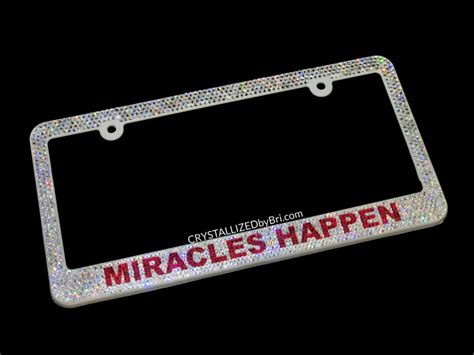 Bling Custom License Frame W Genuine Austrian Crystals Plate Etsy