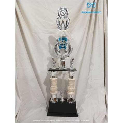 Jual Piala Trophy Silver Kaki Marmer Tinggi Satuan Dengan Tulisa