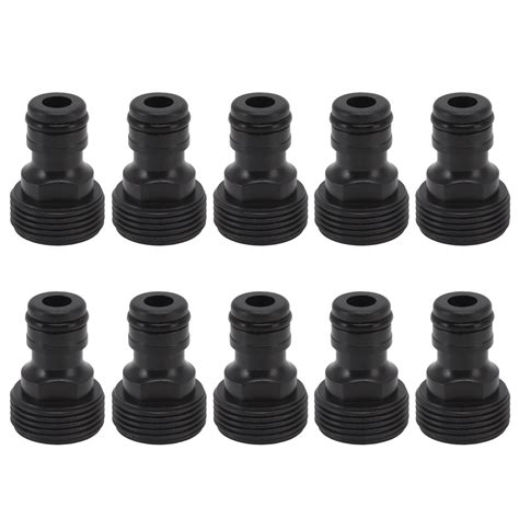 Crtynell 10 Pack Plastic Garden Hose Quick Connect Fittings Male Hose Quick Connector