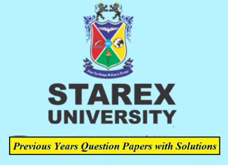 Starex University Solved Question Papers Download PDF