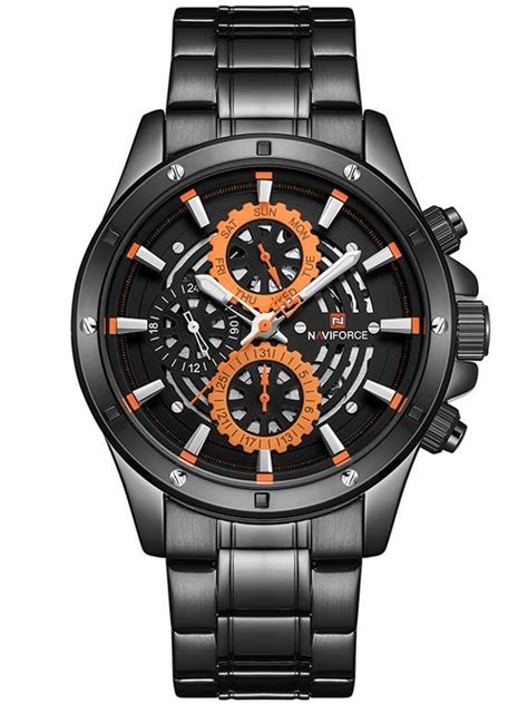 Zegarek M Ski Naviforce Nf Zn A Black Orange Box