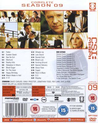 CSI Miami The Complete Season 9 DVD David Caruso Emily Procter