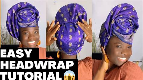 How To Tie Quick Easy Headwrap To An Occasion Headwrap Tutorial