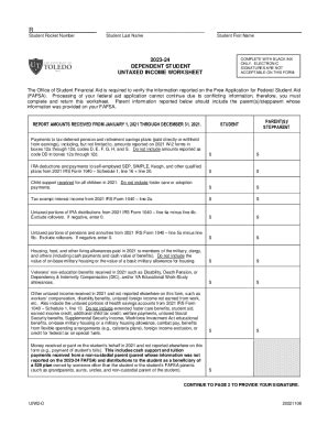 Fillable Online Fafsa On The Web Worksheet Fax Email Print