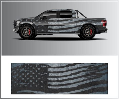 Premium Vector American Flag 3m Wrap Design For Vinyl Stickers Car