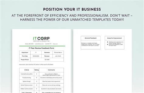 IT Peer Review Feedback Form Template In Word PDF Google Docs