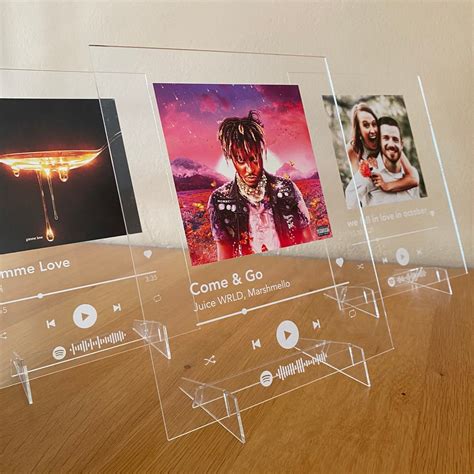 Spotify Song Plaque Custom Glass Music Artwork Tik Tok Song Etsy