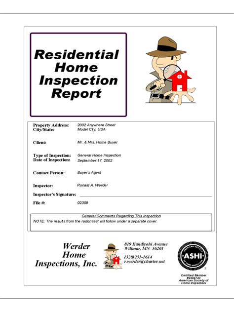 Home Inspection Report Template 1 Templates Example Templates Example