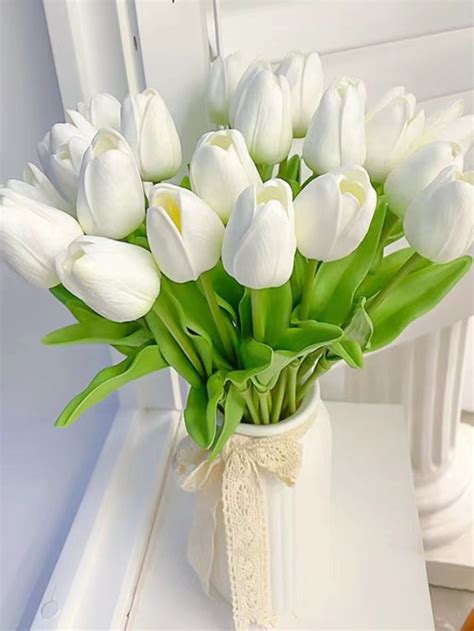 Pcs Tulip Artificial Flower Real Touch Artificial Bouquet Pe Fake