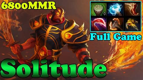 Dota 2 Solitude 6800 MMR Plays Ember Spirit Full Game Ranked