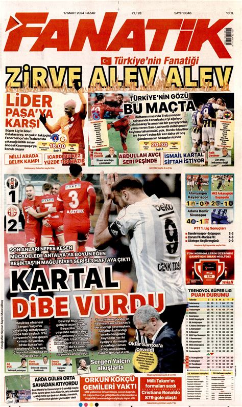 Fanatik Gazetesi Fanatik Manşet Oku Haberler 17 Mart 2024