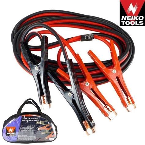 20 Ft 4 Gauge Booster Cable Jump Cables Emergency Tool Automotive Tools