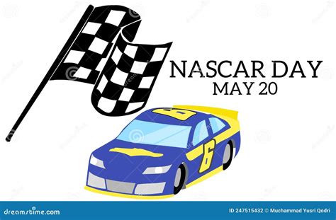 Vector Graphic Of Nascar Day For World Nascar Day Celebration Stock