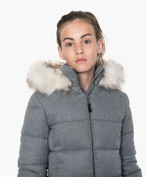 Manteau Fille Matelasse A Capuche Gris Doudounes Fille GÉmo