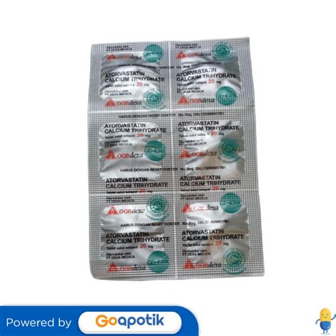 Harga Obat Kolesterol Atorvastatin 20 Mg OGB Dexa Medica GoApotik