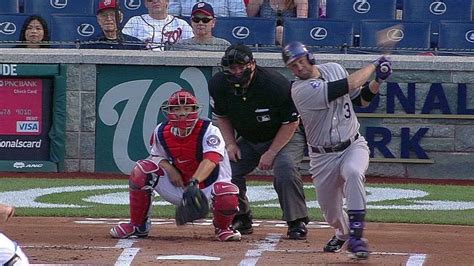 Col Wsh Cuddyer Singles To Push Streak To Games Youtube