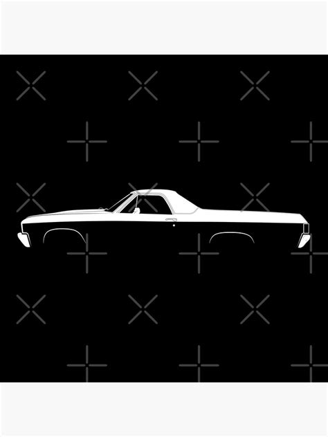 Chevrolet El Camino Ss Silhouette Art Print For Sale By In Transit