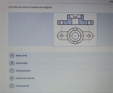 que tipo de corté se muestra en la figura Brainly lat