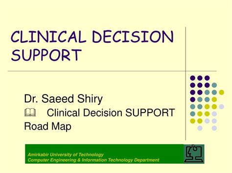 Ppt Clinical Decision Support Powerpoint Presentation Free Download