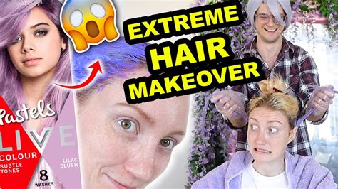 Dying My Hair Purple Extreme Hair Makeover Using Schwarzkopf Live