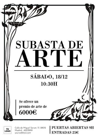 Editar Online Dise Os Para Promocionar Exposiciones De Arte