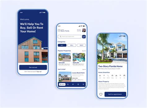 Real Estate Mobile Ui Screen Design On Behance