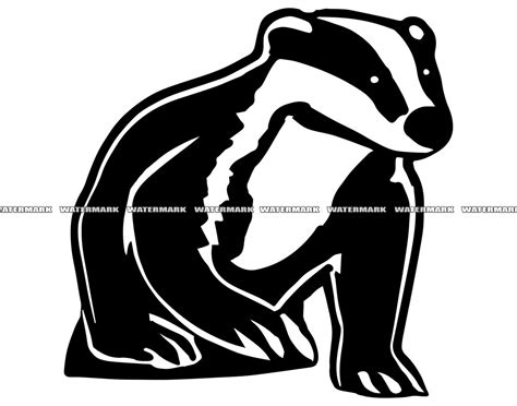 Badger Svg 4 Badger Cut File Badger Dxf Badger Png Etsy