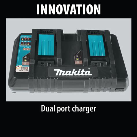 Makita DC18RD LXT 14 4 V 18 V Li Ion Ni MH Dual Port Wall Battery