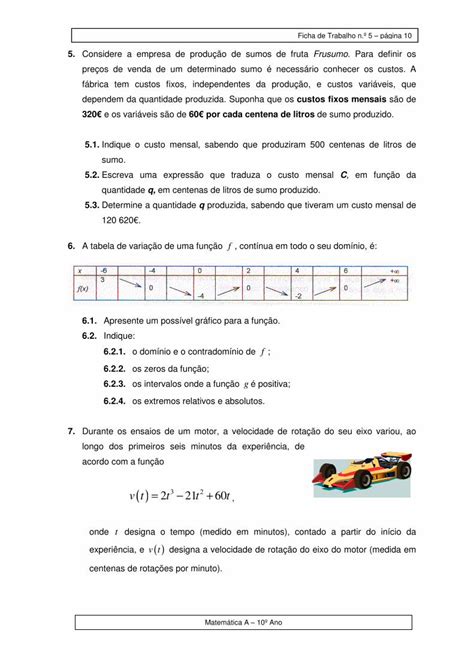 PDF Ficha de trabalho 5 Fun es Ficha de Trabalho n º 5 página