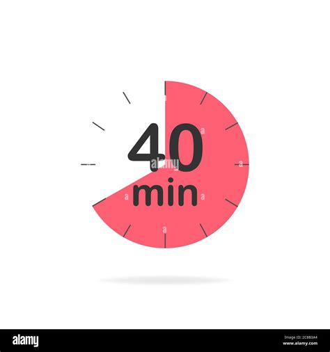 Minutes Timer Stopwatch Symbol In Flat Style Editable Isolated