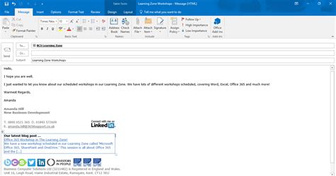 How To Add A Hyperlink In Outlook Mail Printable Templates Free