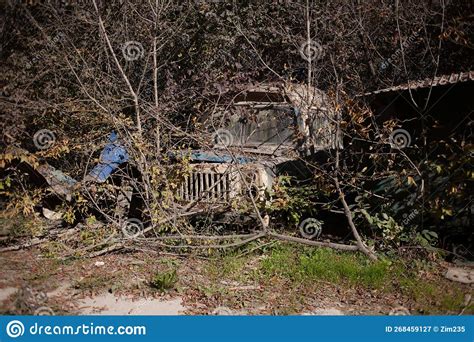 Broken Abandoned Rusty Old Vehicle Retro Damaged Transportation Stock