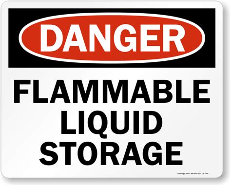 Danger Flammable Liquid Storage Sign Sku S 7180