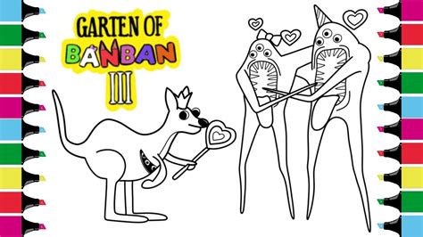 NEW Garten Of Banban Chapter 3 Coloring Pages KANGOROO Fairy URUROO