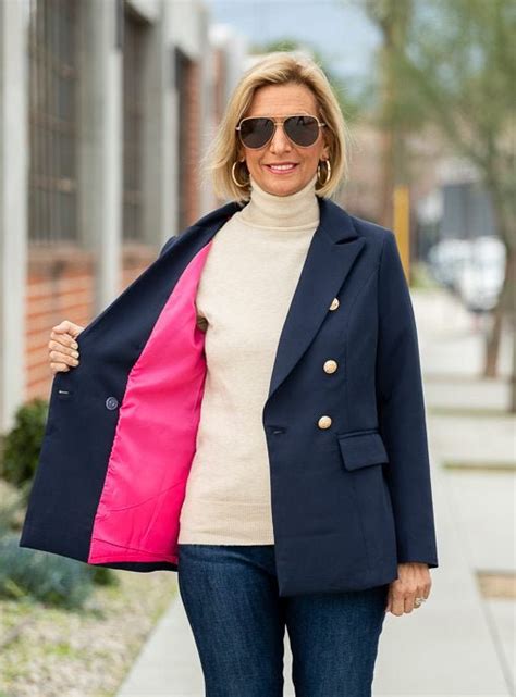 Navy Double Breasted Blazer With Gold Buttons Just Style La