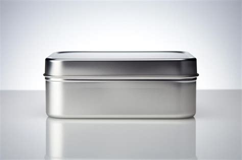 Premium Photo | A metal container with a lid on a table