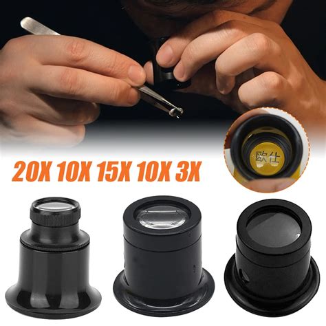 20X 10X 15X 10X 3X Jeweler Watch Magnifier Tool Portable Monocular