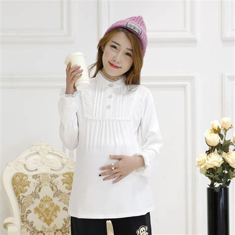 [usd 22 79] Maternity Long Sleeve Top Fashion All Match Spring Autumn