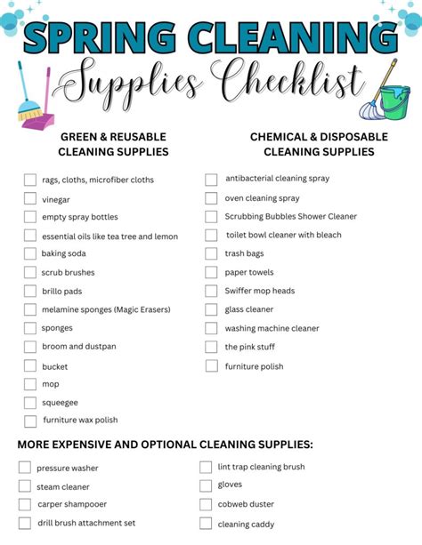 Thorough Spring Cleaning Checklist With Free Printables