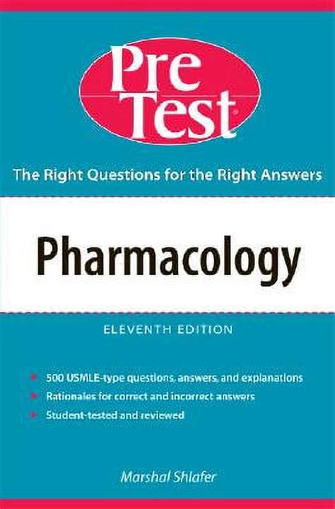 Pharmacology Pretest Self Assessment And Review Pre Test Basic