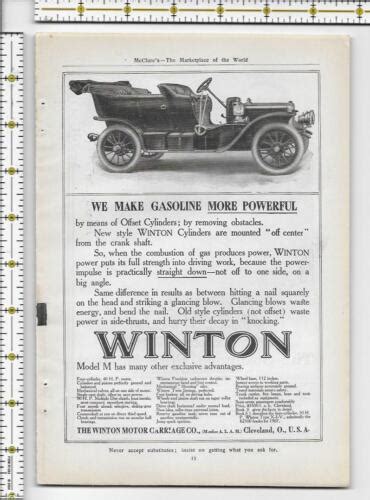 Winton Motor Carriage Co Car Automobile 1907 Magazine Print Ad EBay