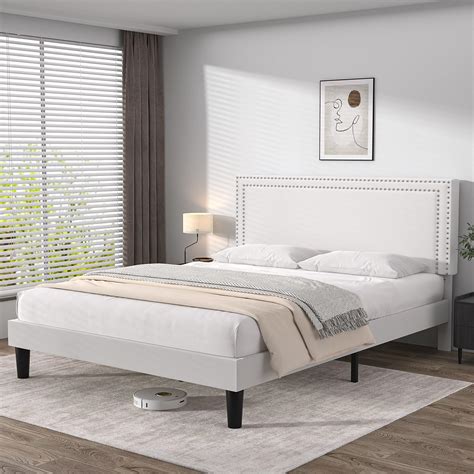 Snapklik VECELO Queen Size Platform Bed Frame